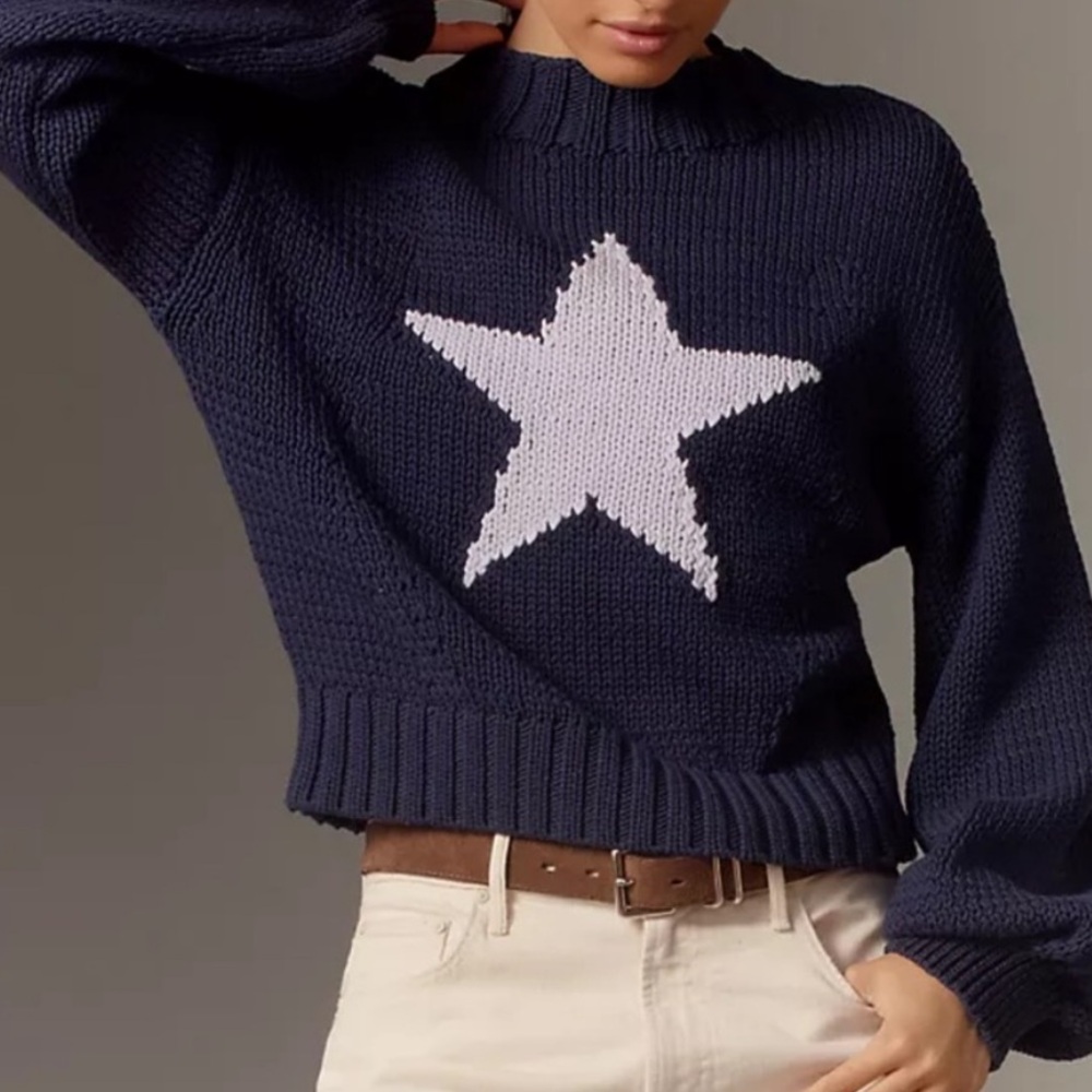 Anthropologie Maeve Star Sweater